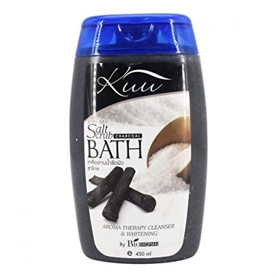 Kuu Spa Salt Scrub Bath - (Charcoal) - 450ml
