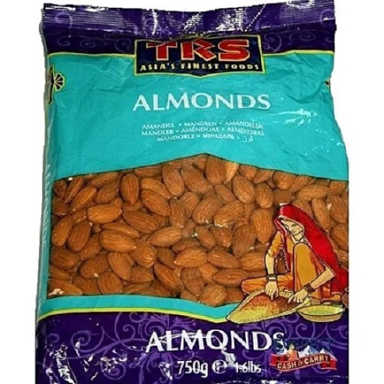 TRS Almond Nuts 750 g – Premium Raw Whole Almonds
