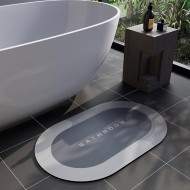 Bathroom Door Mat - Grey
