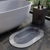 Bathroom Door Mat - Grey
