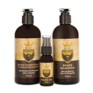 By My Beard Beard Shampoo/Conditioner And Face Moisturizer Oil Complete Triple Pack