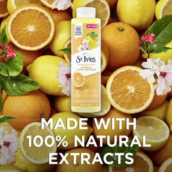 St Ives Citrus & Cherry Blossom Energizing Body Wash 650ml